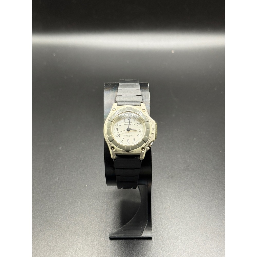 Casio Illuminator LX-58 Module 1373 Analog Watch Black Resin Band Vintage